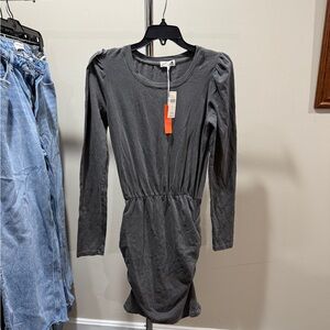 Gray Long Sleeve Dress